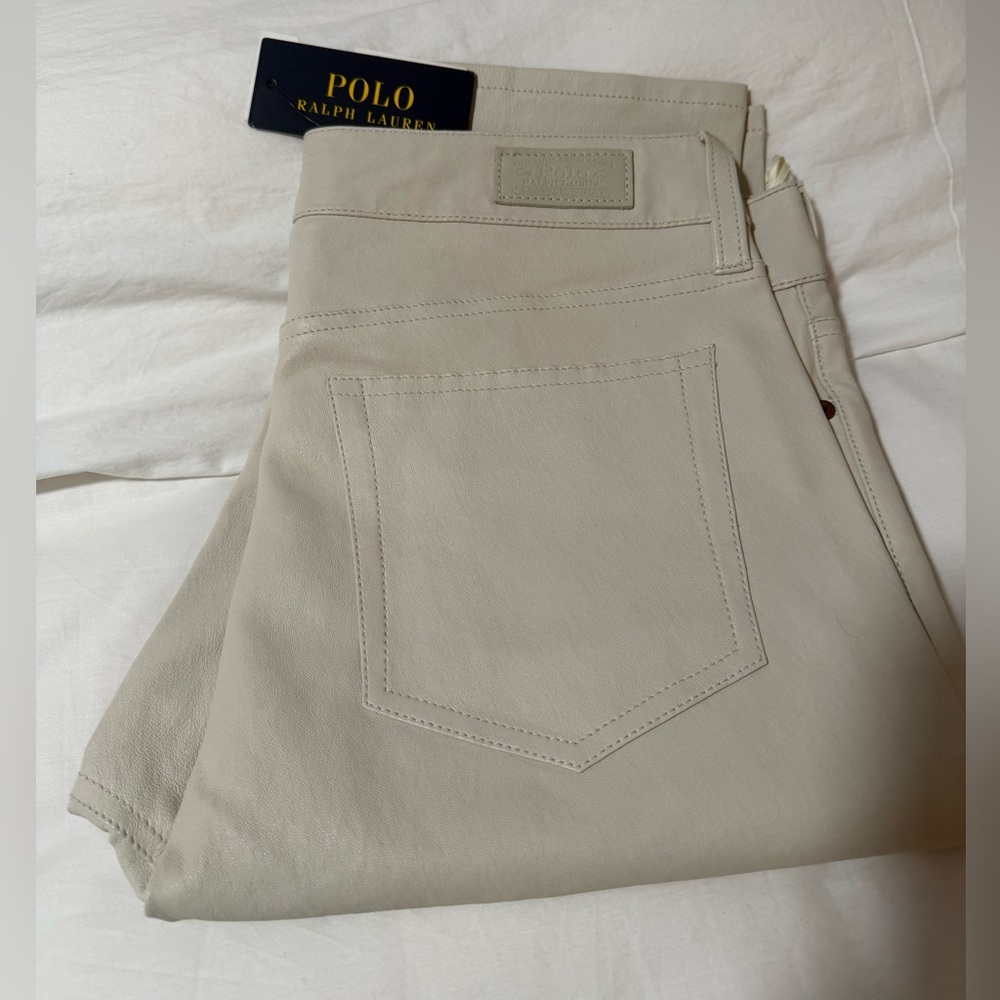 NWT, Polo Ralph Lauren. Lambskin Leather Pants